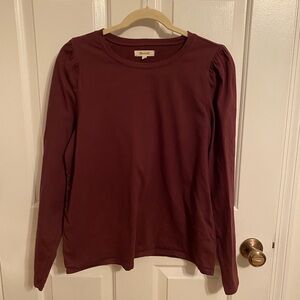 Madewell Rich Burgundy Long Sleeve Tee
